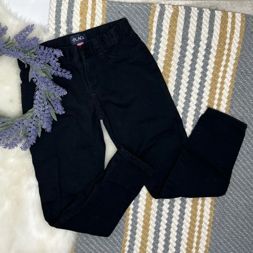 The Children’s Place black girl denim jeans A6-30 - Picture 1 of 5